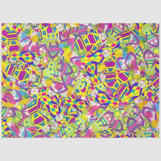 Waterverf, Flip Flop Pattern Tissuepapier (Voorkant)