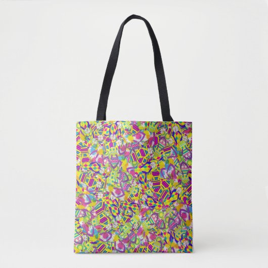Waterverf, Flip Flop Pattern Tote Bag (Voorkant)