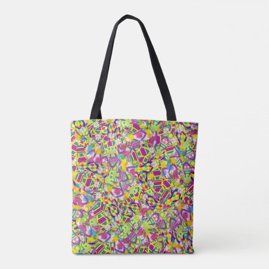 Waterverf, Flip Flop Pattern Tote Bag (Achterkant)