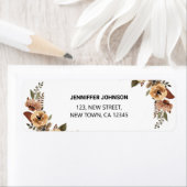 Waterverf Flora Botanical retour adreslabel Etiket (Insitu)