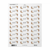 Waterverf Flora Botanical retour adreslabel Etiket (Full Sheet)