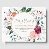 Waterverf Flora Roos Memorial Funeral Herdenking Gastenboek (Voorkant)