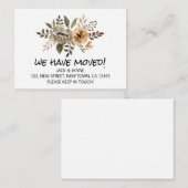 Waterverf Flora We hebben Verhuisd Aankondiging Ka (Voorkant / Achterkant)