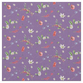 Waterverf flora wilde bloemen stof (Close Up)