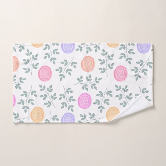 Waterverf floraal bad handdoek (Handdoek)
