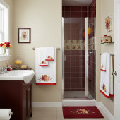 Waterverf floraal bad handdoek