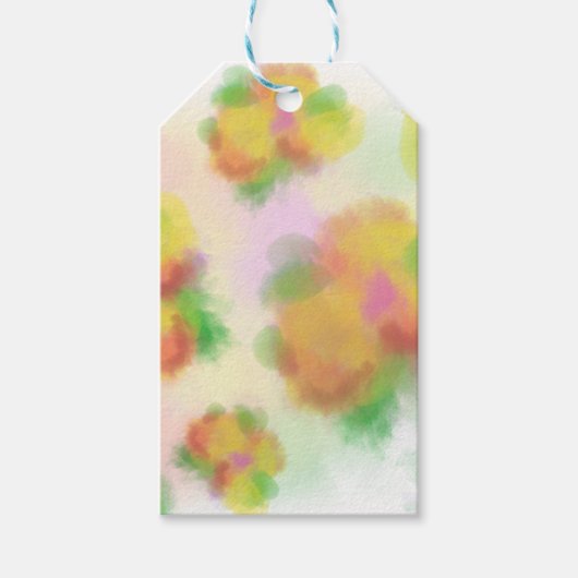 Waterverf floraal cadeaulabel (Voorkant)