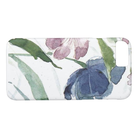 waterverf floraal Case-Mate iPhone case (Achterkant (Horizontaal))