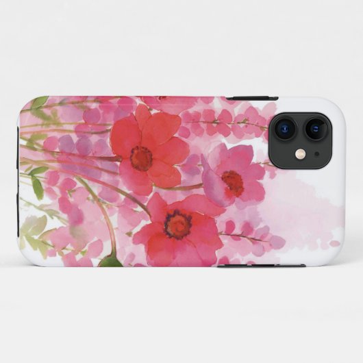 waterverf floraal Case-Mate iPhone case (Achterkant (horizontaal))