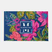 Waterverf floraal en botanisch monogram deurmat (Voorkant)