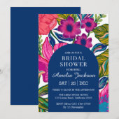 Waterverf floraal en botanisch roze vrijgezellenfe kaart (Voorkant / Achterkant)