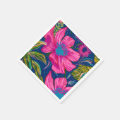 Waterverf floraal en botanisch roze vrijgezellenfe servet (Hoek)