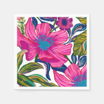 Waterverf floraal en botanisch roze vrijgezellenfe