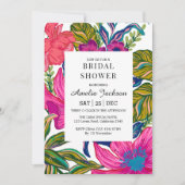 Waterverf floraal en botanisch vrijgezellenfeest kaart (Voorkant)