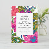 Waterverf floraal en botanisch vrijgezellenfeest kaart (Staand voorkant)