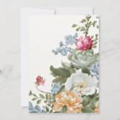 Waterverf floraal en vogel lijst Baby shower Kaart (Achterkant)