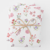 Waterverf floraal inpakpapier vel (In situ)