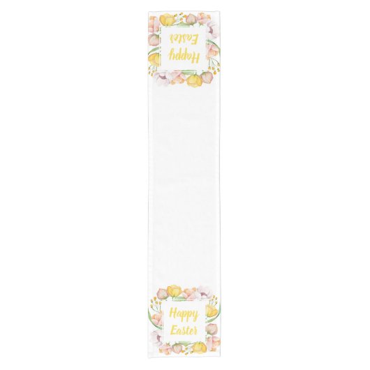 waterverf floraal korte tafelloper (Voorkant)