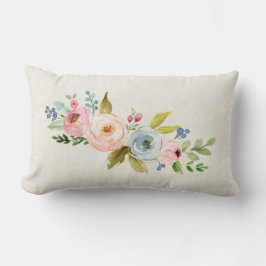 Waterverf floraal kussen