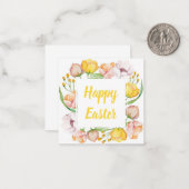 waterverf floraal notitiekaartje (Voorkant / Achterkant in situ)