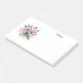 Waterverf floraal post-it® notes (Schuin)