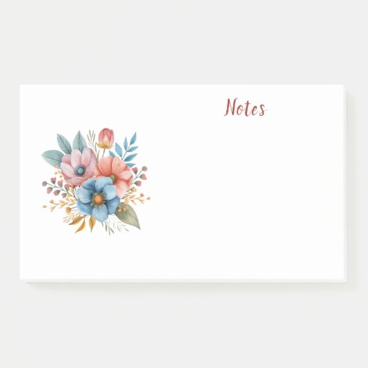 Waterverf floraal post-it® notes (Voorkant)