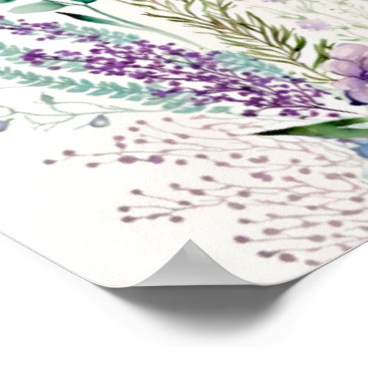 Waterverf floraal poster (Hoek)