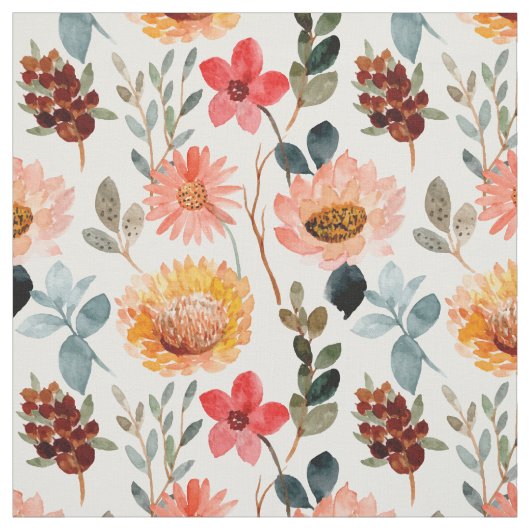 Waterverf floraal stof (Swatch)