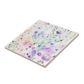 Waterverf floraal tegeltje (Zijkant)