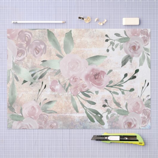 waterverf floraal tissuepapier (Craft)