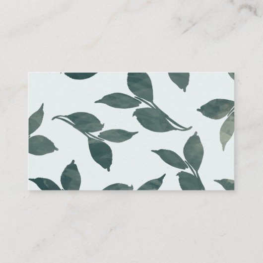 Waterverf floraal visitekaartje (Achterkant)