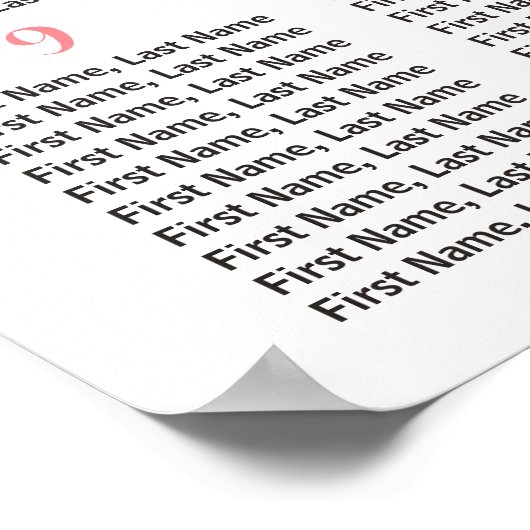 Waterverf Floral 12 Tables Wedding Seating Chart Poster (Hoek)