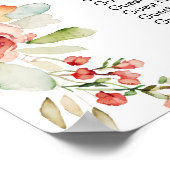 Waterverf Floral 18 Tafels Trouwstoelen Poster (Hoek)