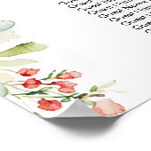 Waterverf Floral 19 Tafels Trouwstoelen Poster (Hoek)