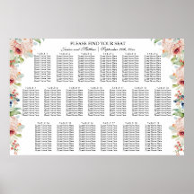 Waterverf Floral 19 Tafels Trouwstoelen