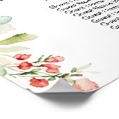 Waterverf Floral 19 Tafels Trouwstoelen Poster (Hoek)