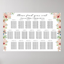 Waterverf Floral 19 Tafels Trouwstoelen