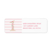 Waterverf Floral 1 eerste verjaardag Etiket (Voorkant)