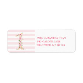 Waterverf Floral 1 eerste verjaardag Etiket