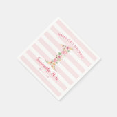 Waterverf Floral 1 eerste verjaardag Servetten (Hoek)