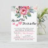  Waterverf Floral 1e verjaardag Kaart (Staand voorkant)