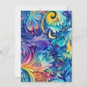 Waterverf Floral 40e Verjaardagsuitnodiging Kaart (Achterkant)