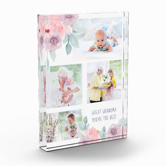 Waterverf Floral 4 Afbeelding Fotoblokken (Links)