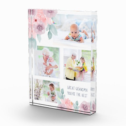 Waterverf Floral 4 Afbeelding Fotoblokken (Rechts)