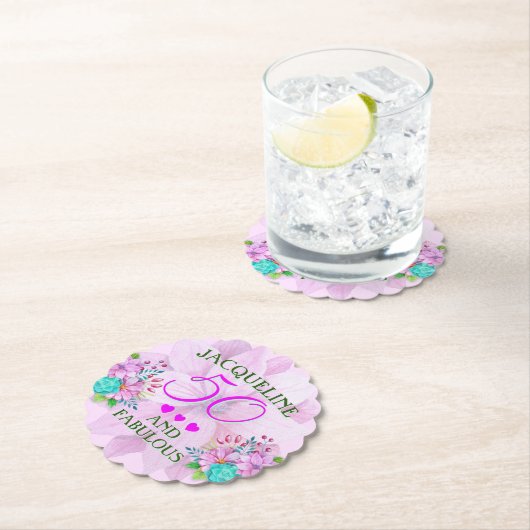 Waterverf Floral 50 en Fabulous Kartonnen Onderzetters (Insitu)