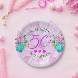 Waterverf Floral 50 en Fabulous Papieren Bordje