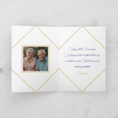 Waterverf Floral 50e bruiloft Jubileum Kaart (Binnen)