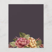 Waterverf Floral 50e verjaardag Uitnodigingen (Achterkant)