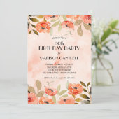 Waterverf Floral 50th Birthday Party (Staand voorkant)