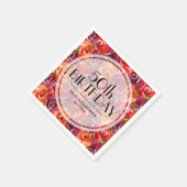 Waterverf Floral 50th Birthday Servet (Hoek)